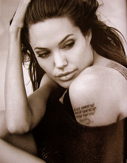 Angelina tattooed
