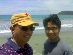 With Carlo at Sabang beach, Baler.  May 2008.